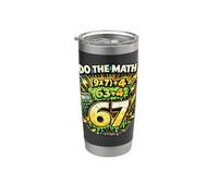 Do The Math 67 Cumpleaños Divertido Broma Matemática Vaso térmico de acero inoxidable de doble pared
