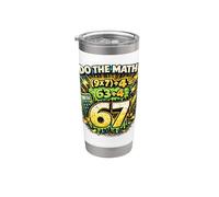 Do The Math 67 Cumpleaños Divertido Broma Matemática Vaso térmico de acero inoxidable de doble pared