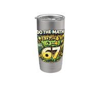 Do The Math 67 Cumpleaños Divertido Broma Matemática Vaso térmico de acero inoxidable de doble pared