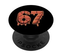 Do The Math 67 - Patrón de Baloncesto con números de Halloween PopSockets PopGrip Adhesivo