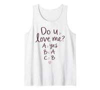 Do U Love Me Cita Romántica Pareja Humor Corazón Coqueto Camiseta sin Mangas