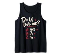 Do U Love Me Yes No Maybe Humor de Pareja Cita romántica Camiseta sin Mangas