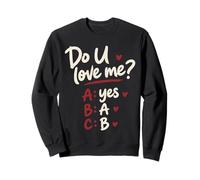 Do U Love Me Yes No Maybe Humor de Pareja Cita romántica Sudadera