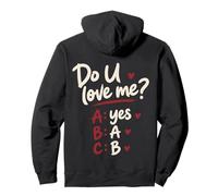 Do U Love Me Yes No Maybe Humor de Pareja Cita romántica Sudadera con Capucha