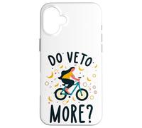 Do Veto More Veneto Frase Divertente Ragazza Cade Dalla Bici Carcasa para iPhone 16 Plus