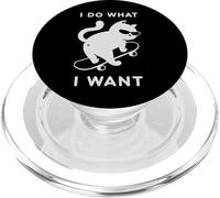 Do What I Want Cat Skateboard Cat Mom Sarcastic Humor PopSockets PopGrip para MagSafe