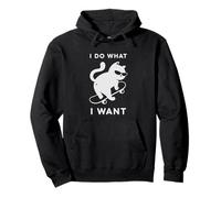 Do What I Want Cat Skateboard Cat Mom Sarcastic Humor Sudadera con Capucha