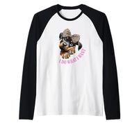 Do What I Want Leopard Print Bow Girl Rottweiler Puppy Lover Camiseta Manga Raglan