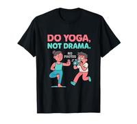 Do Yoga Not Drama Mindfulness Yoga Novedad Rosa Turquesa Camiseta