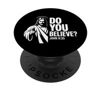 Do You Believe John 9:35 - Versículo de fe cristiana audaz PopSockets PopGrip Adhesivo