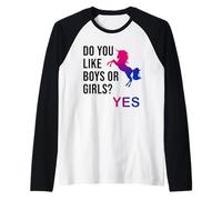 Do You Like Boys or Girls Bisexual Gay Pride Unicorn LGBT Camiseta Manga Raglan