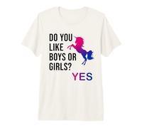 Do You Like Boys or Girls Bisexual Gay Pride Unicorn LGBT Camiseta Premium