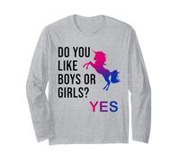 Do You Like Boys or Girls Bisexual Gay Pride Unicorn LGBT Manga Larga