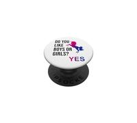 Do You Like Boys or Girls Bisexual Gay Pride Unicorn LGBT PopSockets PopGrip Adhesivo