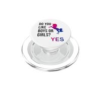 Do You Like Boys or Girls Bisexual Gay Pride Unicorn LGBT PopSockets PopGrip para MagSafe