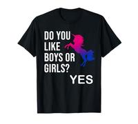 Do You Like Boys or Girls LGBT Bisexual Bi Gay Pride Unicorn Camiseta