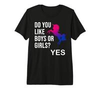 Do You Like Boys or Girls LGBT Bisexual Bi Gay Pride Unicorn Camiseta Premium