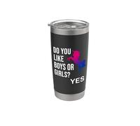 Do You Like Boys or Girls LGBT Bisexual Bi Gay Pride Unicorn Vaso térmico de acero inoxidable de doble pared