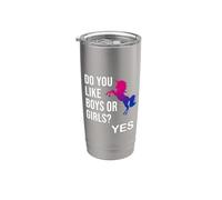 Do You Like Boys or Girls LGBT Bisexual Bi Gay Pride Unicorn Vaso térmico de acero inoxidable de doble pared