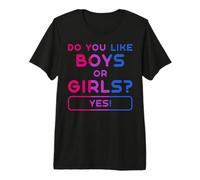 Do You Like Boys or Girls Yes Orgullo Bisexual Bandera Camiseta Premium