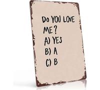 Do You Love Me Old School Metal Sign Fun Conversation Starter for Home Apartment Dorm Room Garage 8 X 12 in
