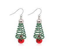 DOA Pendientes de árbol de Navidad para mujer, aretes de Navidad con circonita brillante, aretes colgantes de Navidad para mujeres y niñas, elegantes y bonitos regalos, S, Circonita cúbica, Circonia