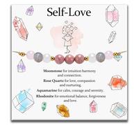 DOA Pulsera de cristal, pulseras de cuentas para mujer, pulseras de cristal, joyas, cumpleaños, San Valentín, regalos de Navidad para ella