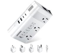 DOACE Convertidor de voltaje de 220 V a 110 V para viajes europeos: convertidor de voltaje de onda sinusoidal pura de 500 W a EE. UU. a Europa - Adaptador de corriente internacional de 220 a 110 W,