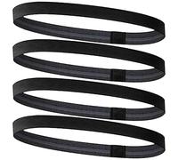 DOANTE 4 Piezas Diademas Deportivas,Banda para la Cabeza Accessories,Cinta Pelo Hombre,Elásticas Diadema Deportiva Antideslizante Niño Futbol,Cinta Pelo Deporte,Diadema Deportiva Elástico (Negro)