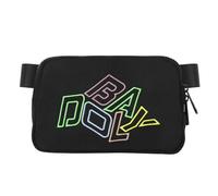 DOBALY Riñonera para Hombre y Mujer, Bandolera Ajustable, 1 Litro, Riñonera Negra, Ideal para Correr, Hacer Ejercicio, Senderismo y Desplazamientos Diarios. (Black-S3)