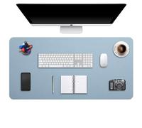 DOBAOJIA Alfombrilla de Escritorio XXXXL, Protector de Escritorio, Alfombrilla Ordenador, Alfombrilla Teclado y Raton, Tapete de Escritorio, Cuero PU Impermeable+Gamuza Antideslizante (120 x 43cm)
