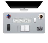 DOBAOJIA Alfombrilla de Escritorio XXXXL, Protector de Escritorio, Alfombrilla Ordenador, Alfombrilla Teclado y Raton, Tapete de Escritorio, Cuero PU Impermeable+Gamuza Antideslizante (120 x 43cm)