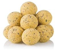 dobar® 24088e Bola de masa para carbonero (100 unidades, sin red, incluye mezcla de semillas, forraje graso para aves silvestres, albóndigas para todo el año, 90 g, alimento para pájaros, 9 kg), color