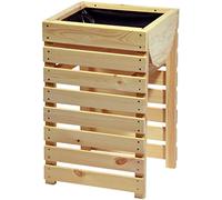 Dobar 29164e - Cama decorativa en relieve de madera (pino): kit tischbeet, de verduras, hierbas, flores, ropa de cama se puede colocar de forma flexible en el jardín, terasse, balcón, 38 x 36 x 60 cm - planteadas cama de siembra en camas