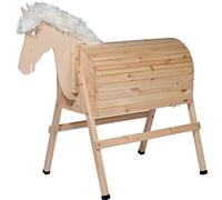 dobar-94329FSCe Bravido - Caballo Grande para niños (139 x 78 x 146 cm), Color Naturaleza, Gr. L (94329FSCe)