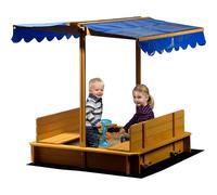 dobar-94357FSC Caja de Arena con Cerradura con Bancos y Techo Ajustable, Color Azul (94357FSC)