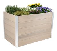 dobar® Bancal de WPC XL para el jardín como Kit de construcción - Elevado bancal con Aspecto de Madera Ideal para Chile y Verduras - 115 x 70 x 75 cm - sílaba