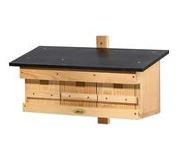 dobar® Caja Nido Especial para gorriones - 3 en 1 de Madera con Techo Plano Impermeable para gorriones - con Tapa de Limpieza - Pino - 50 x 22 x 30 cm - marrón Oscuro