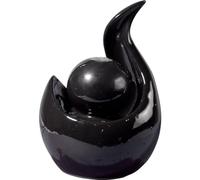 dobar® Fuente de cerámica para habitación de diseño (Incluye Bomba, 16,5 x 14,5 x 23 cm), Color Negro