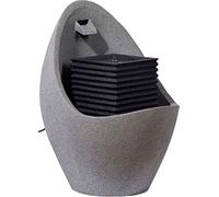 dobar - Fuente Grande de diseño para jardín con Bomba y Leds, de polirresina