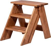 dobar® Green Label 29022FSCe - Taburete Plegable de Madera de Roble Macizo, Taburete Plegable para la Cosecha, hogar y baño, 42 x 54 x 45 cm, Color Natural