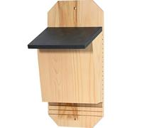 dobar® Green Label Microchioptera - Caja para murciélagos de Madera sin Tratar, Cueva de anidación sólida para murciélagos para Colgar, Refugio para murciélagos, Color Antracita