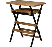 dobar® Mesa Plegable Universal para Barbacoa al Aire Libre, Resistente a la Intemperie, de Madera, con función múltiple, 70 x 44 x 81 cm, Color Negro y marrón