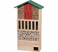 dobar Pared de Hotel de Insectos XXL con casa de Erizo integrada y Caja de Mariposas, 58 x 30 x 110 cm