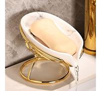 Dobbyby Jabonera de cerámica en Forma de Hoja con Drenaje, Soporte para jabón, jabonera, Bandeja de jabón, Soporte para jabón de Barra, fácil Limpieza, para Ducha, baño, Cocina, Fregadero, bañera,