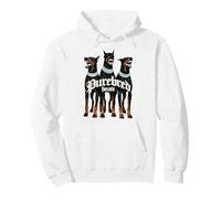 Doberman Dog Vintage Streetwear Urban Hip Hop Metal Rock Y2K Sudadera con Capucha