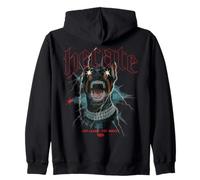 Doberman Dog Vintage Streetwear Urban Hip Hop Y2K Back Print Sudadera con Capucha