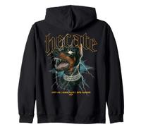 Doberman Dog Vintage Streetwear Urban Hip Hop Y2K Back Print Sudadera con Capucha