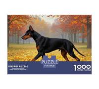 Doberman Pinscher 1000 Piece Jigsaw Puzzle For Adults Family Challenge Toys Stress Relief Puzzle Exercise The Memory of The Brain For Adults Gifts 38x26cm/1000pcs