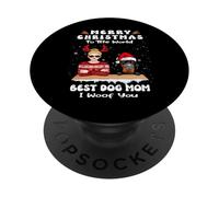 Doberman Pinscher Christmas To The World Best Dog Mom Xmas PopSockets PopGrip Adhesivo